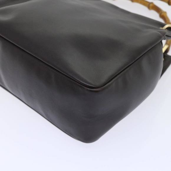 GUCCI Bamboo Hand Bag Leather Brown 000.0166.0580 Auth yk8566 - Picture 8 of 16